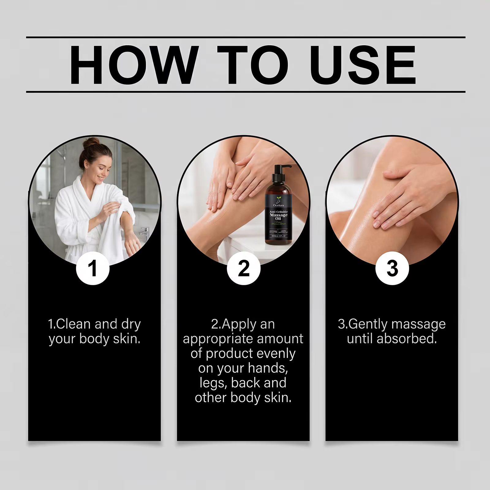 Huile de massage anti-cellulite 240 ml