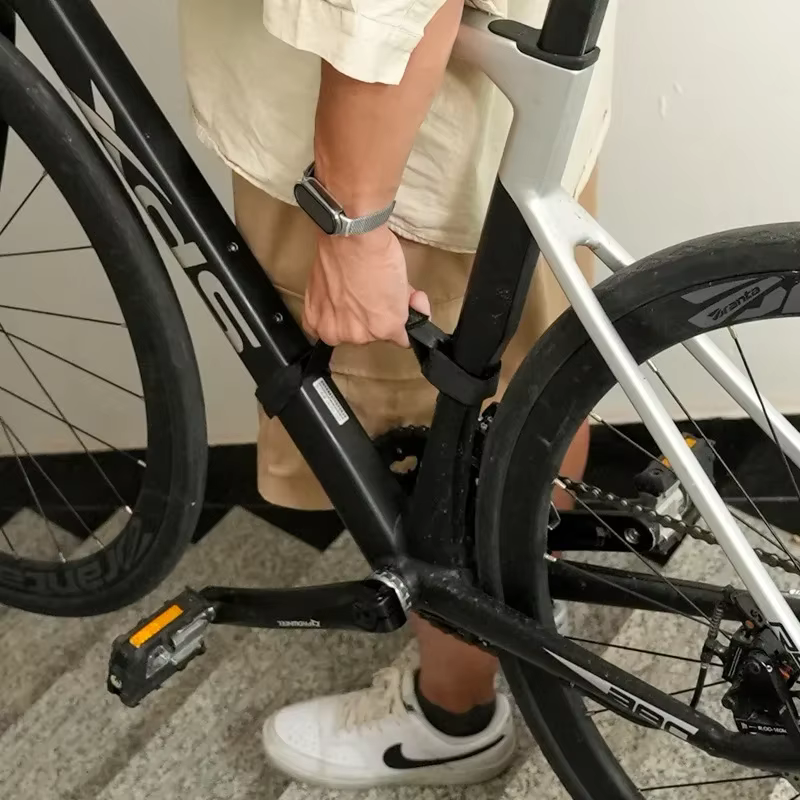 Sangle de transport de vélo, sangles à main, sangles d'organisation de cravate de bagages, sangles portables d'économie d'effort, équipement de vélo