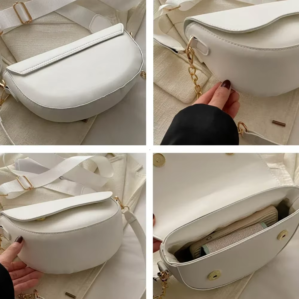 Femmes Vintage Double sangles sac à bandoulière nouvelle couleur unie Simple sac à bandoulière femmes sac de haute qualité en cuir PU sac à main sacs à main