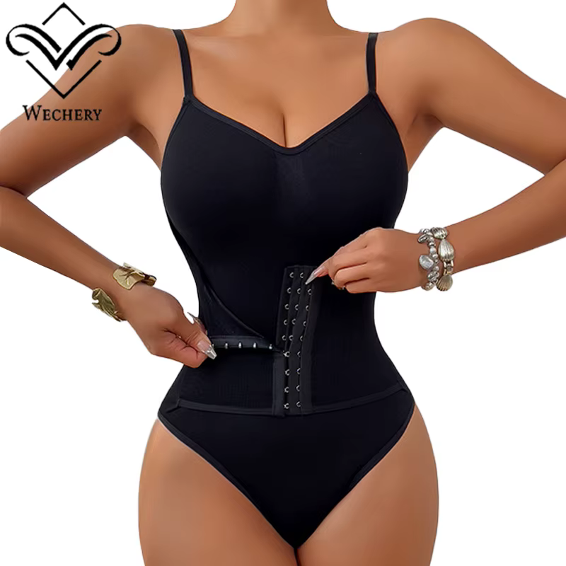 Combinaison amincissante Wechery pour femme avec crochets, réducteur de corps, ventre plat, gaine de taille, vêtements de mise en forme