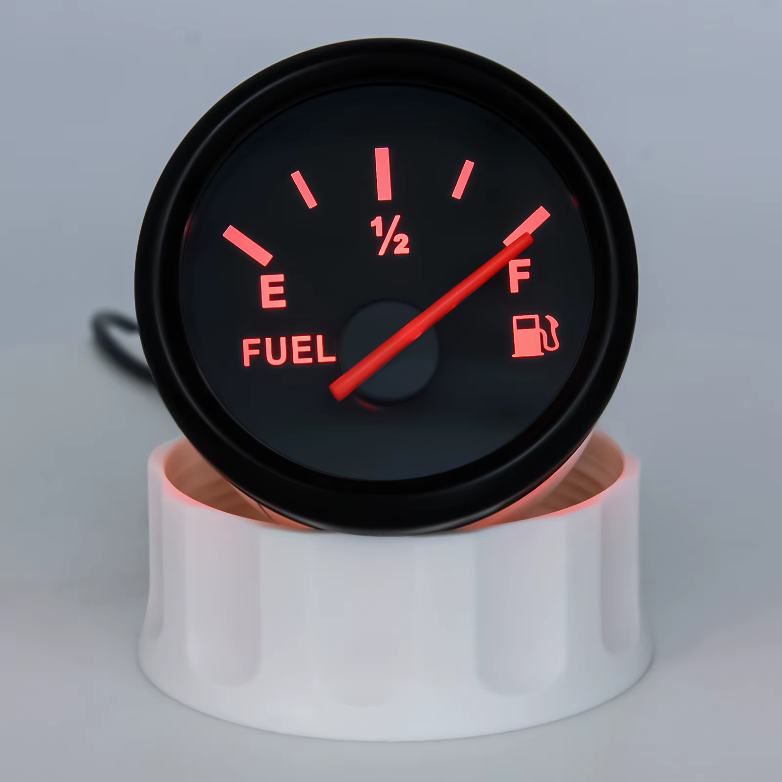 Jauge de niveau d'eau personnalisée 2 "52mm avec lumière rouge 90-0 ohm, indicateur de niveau de carburant, indicateur de niveau de réservoir d'huile pour voiture, bateau, Yacht