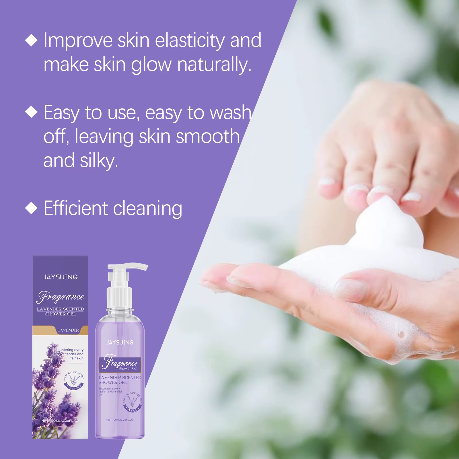 Gel douche parfumé, lavage du corps