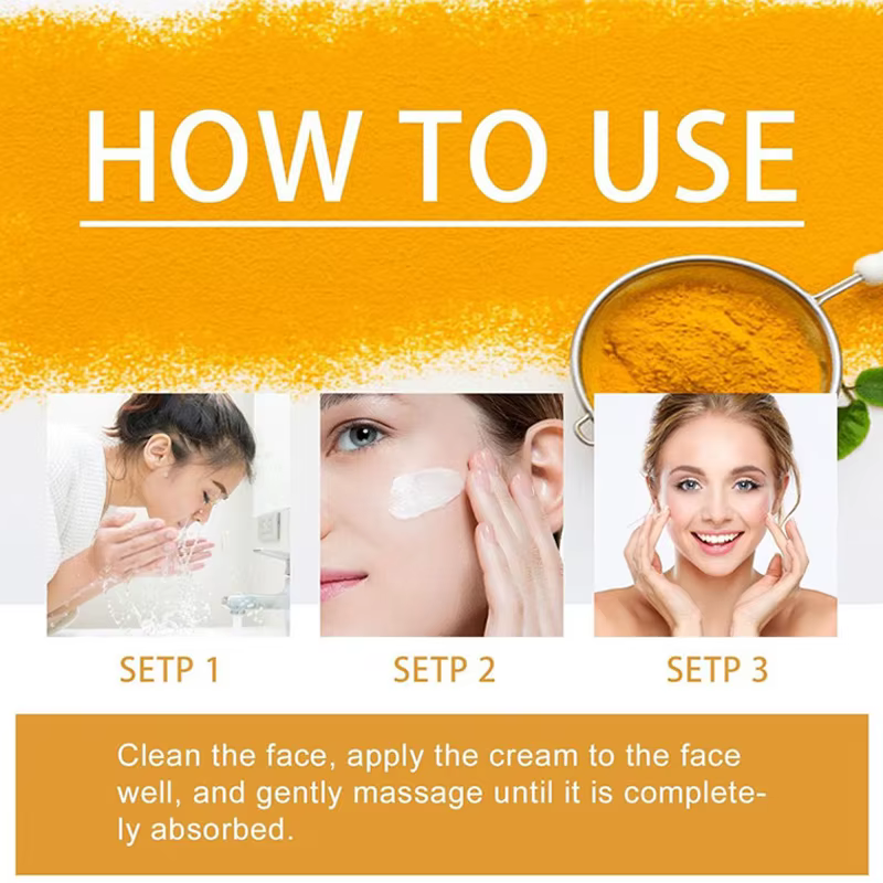 Crème raffermissante pour le visage au curcuma et à la vitamine C