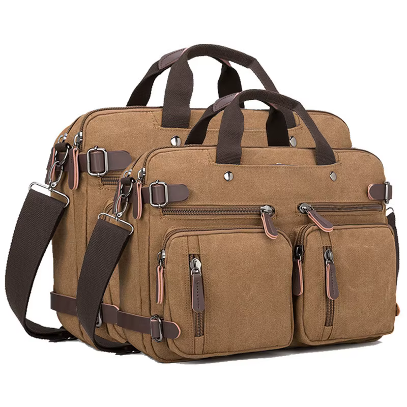 Porte-documents, sac à main, sac bandoulière, sac pour ordinateur de grande capacité, sac de voyage décontracté, sac à dos multifonctionnel en toile
