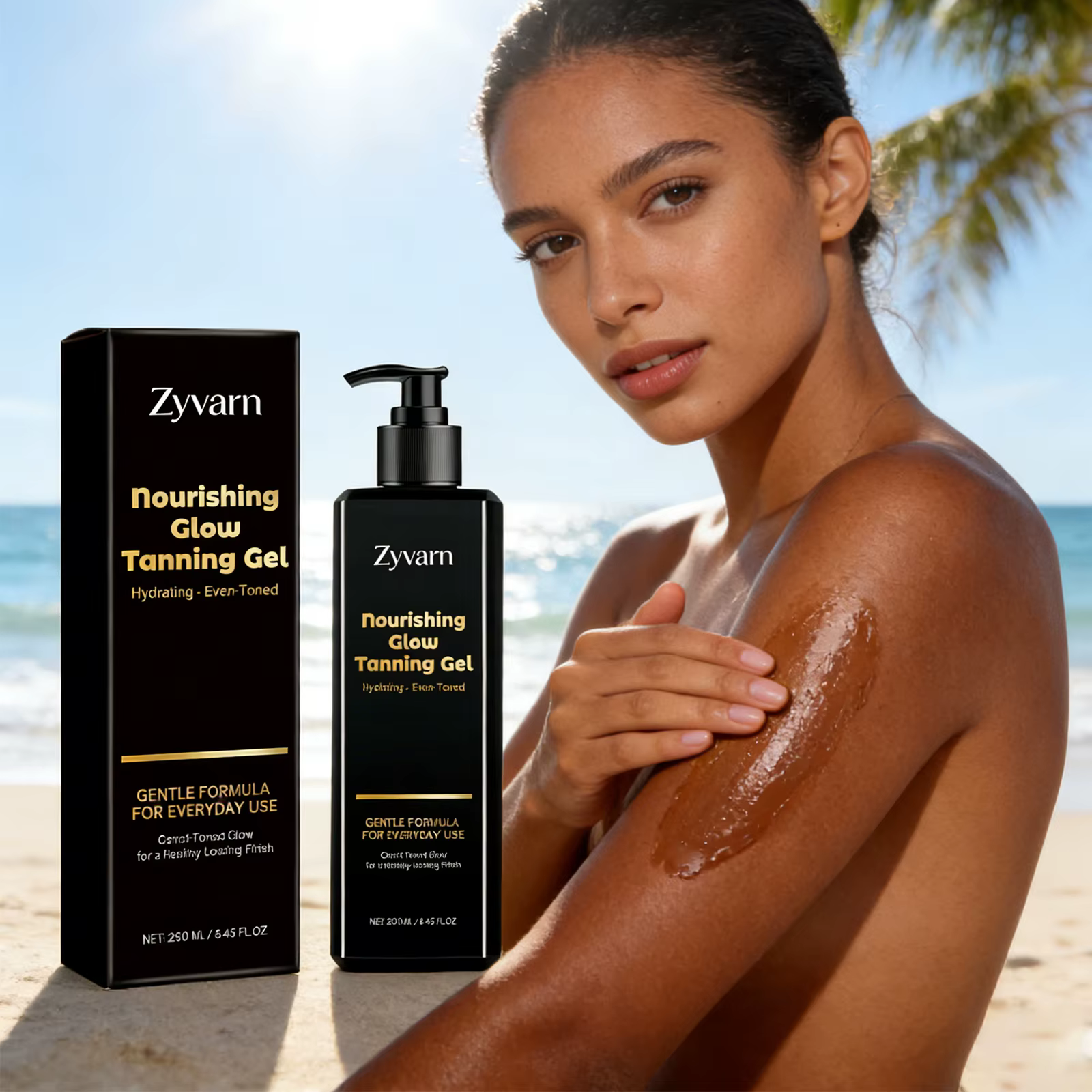 Gel Bronzant Instantané Mousse Autobronzante Hydratante Éclat Naturel Effet Soleil Couleur Modulable Nourrissant Hydratant 250ml