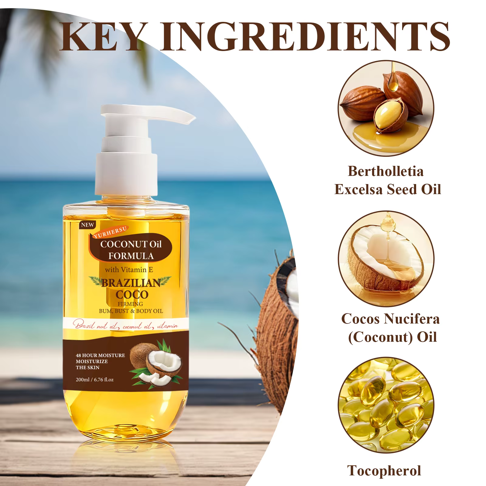 Huile de coco biologique pour la peau