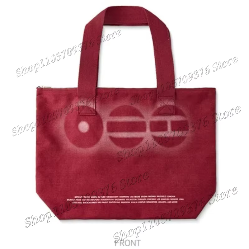 Sac fourre-tout en toile rouge imprimé ARIRANG, style décontracté, sac à bandoulière pour collection de fans, travail et courses quotidiennes, idéal comme cadeau