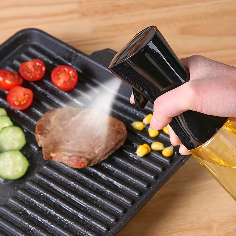 Pulvérisateur d'huile d'olive 200/300/500 ml, bouteille d'huile portable, bouteille de recharge anti-fuite, idéal pour le barbecue, la salade, les accessoires de cuisine