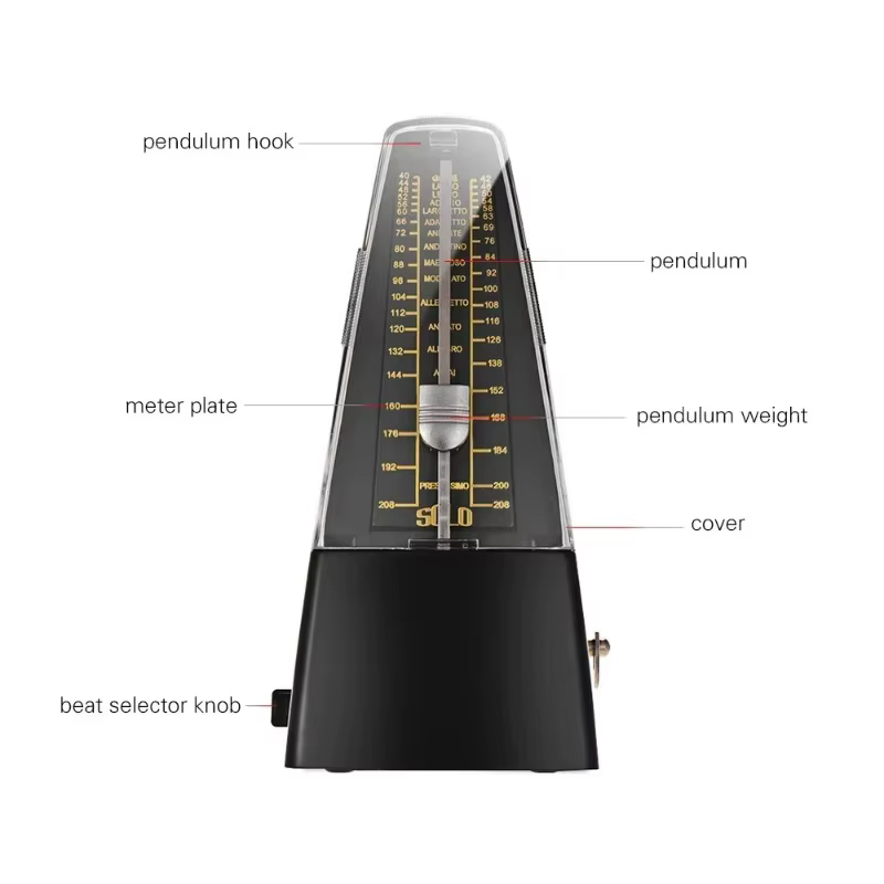 Le nouveau métronome mécanique de précision standard convient au piano, à la guitare, au violon, au basse et à d'autres instruments