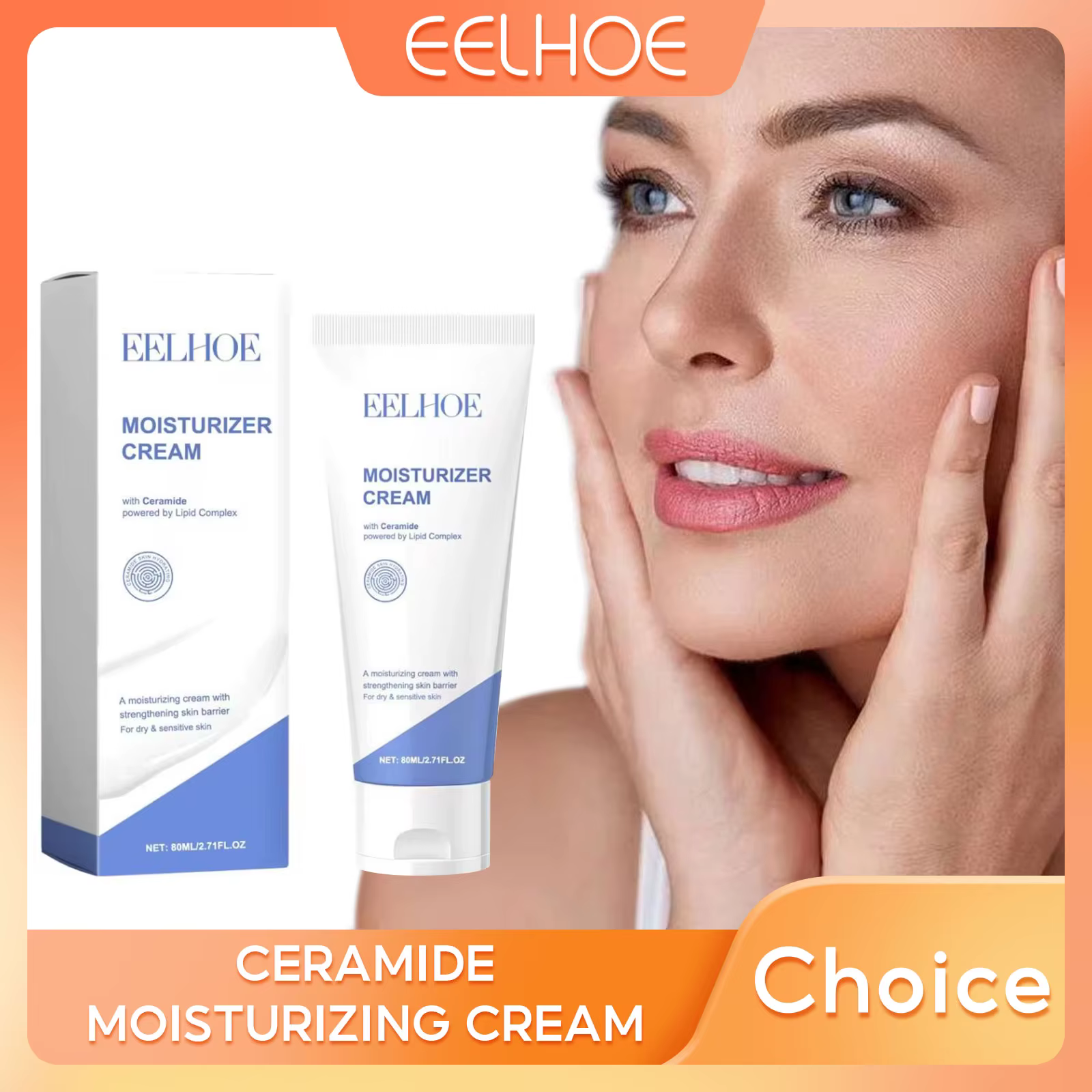 Crème hydratante réparatrice à l'acide hyaluronique pour le visage