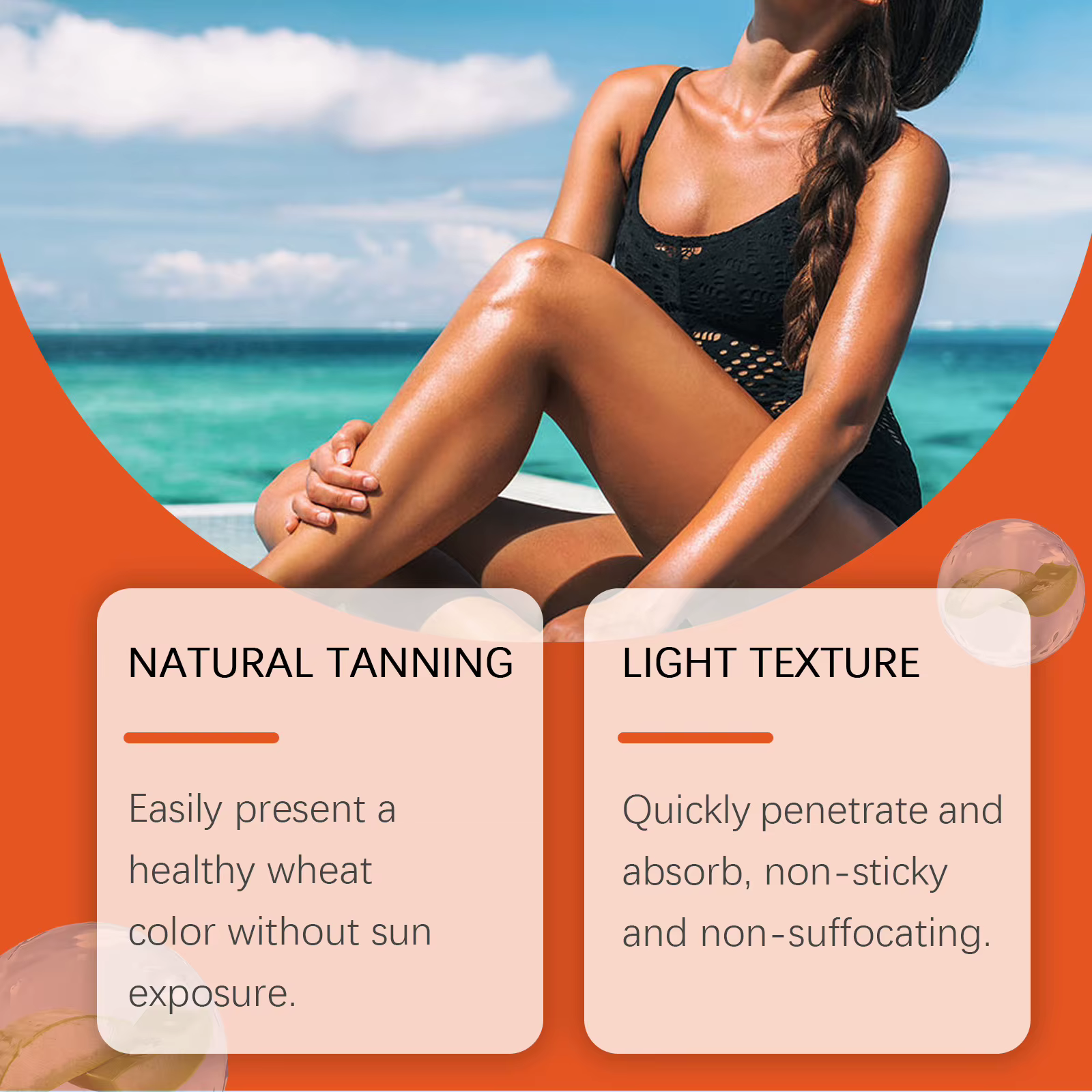 Lotion de bronzage sans soleil