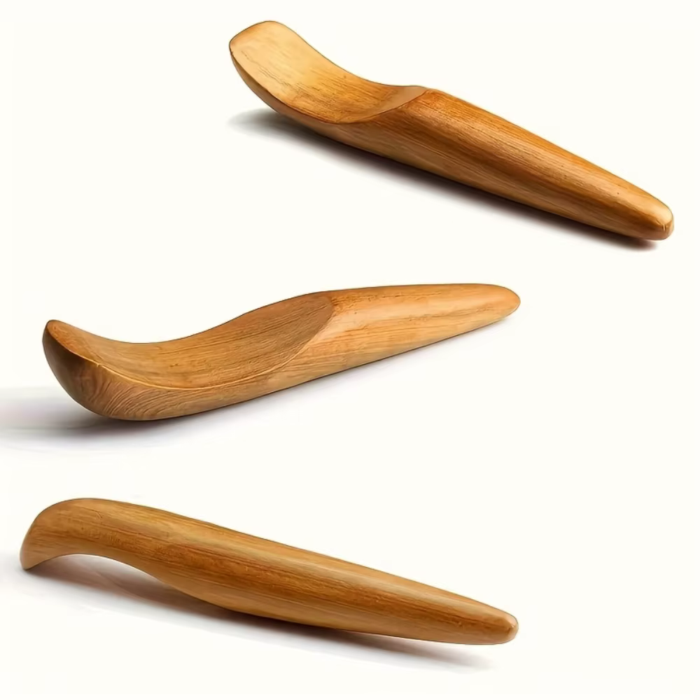 1 bâton de massage en bois portable