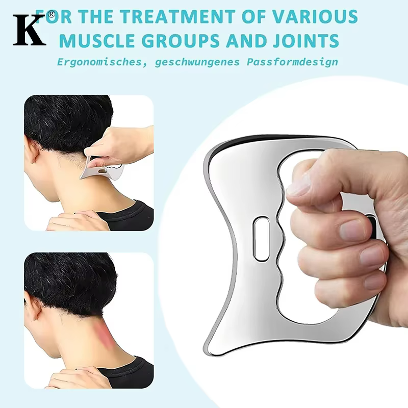 Bâton Gua Sha en acier inoxydable