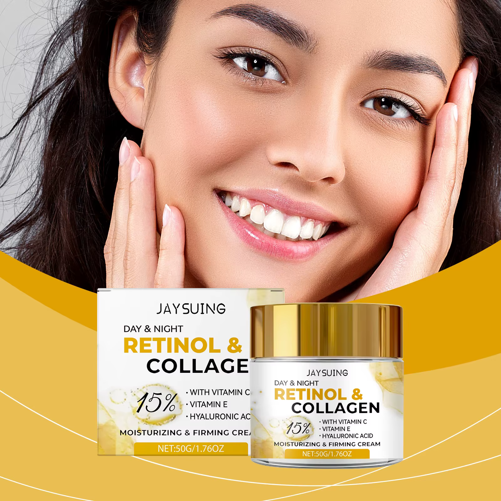 Crème hydratante au collagène pour le visage