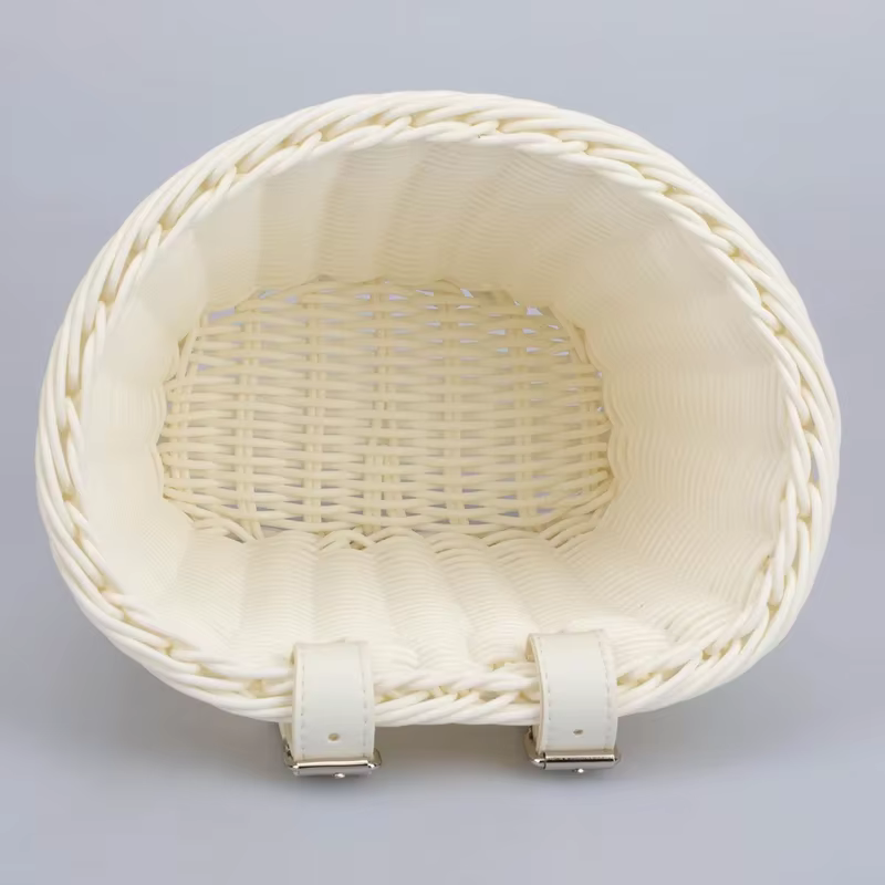 Panier de vélo traditionnel multifonction pour guidon avant, panier de vélo étanche tissé à la main pour enfants