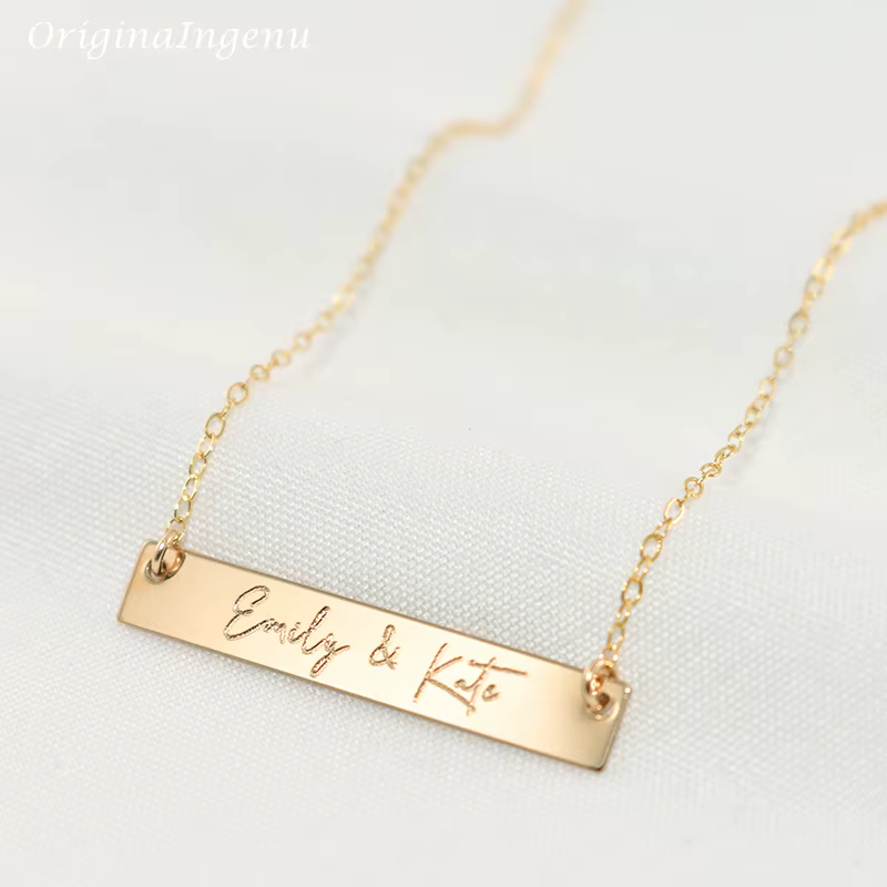 Collier d'écriture fait main, bijoux d'écriture fait main, collier rempli d'or, style Boho, ras du cou, pendentifs Kolye pour femmes