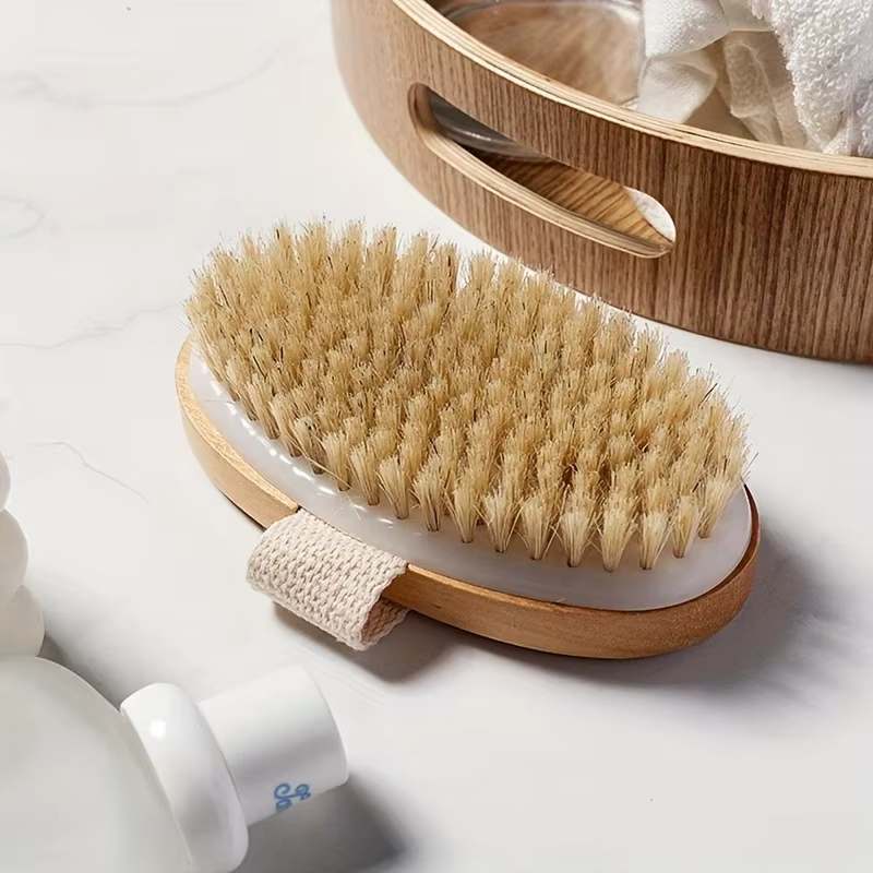 Brosse pour le corps sec à poils naturels