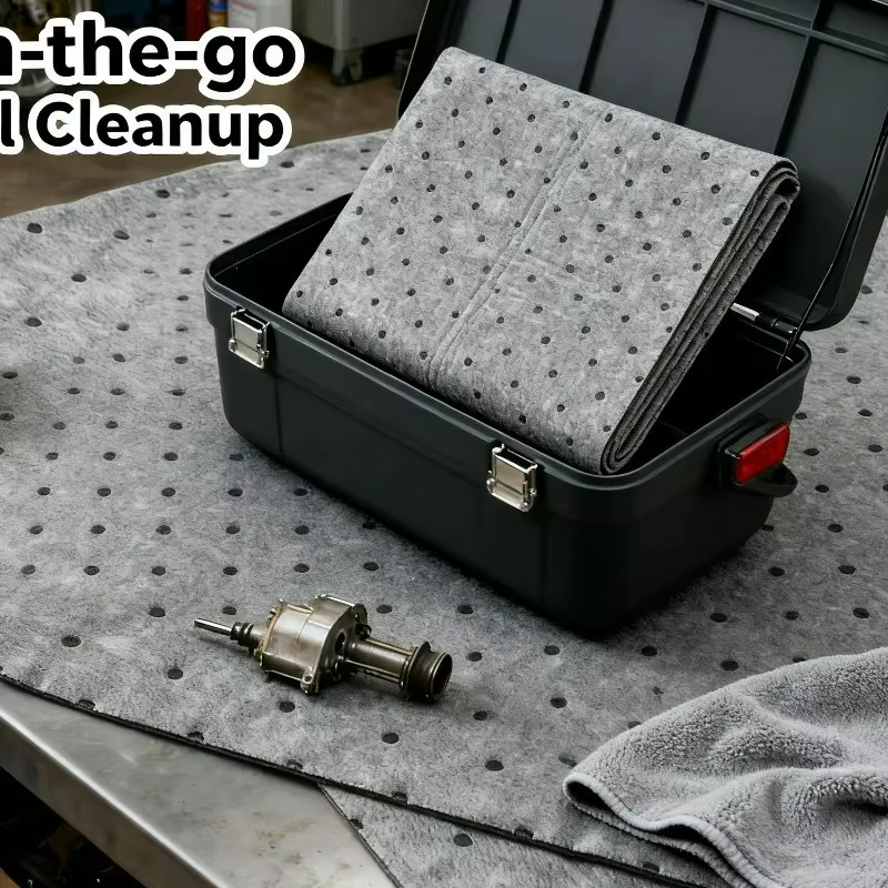 Tapis d'égouttement pour changement d'huile, tampons absorbant l'huile polyvalents pour fluides à base d'huile et à base d'eau, tapis absorbant pour poêle de Transmission de liquide