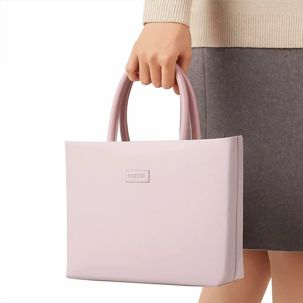 Sac de travail pour ordinateur portable de 16 pouces, sacoche étanche et antichoc avec bretelles, sac à main élégant de grande capacité, pochette pour ordinateur portable pour les trajets quotidiens