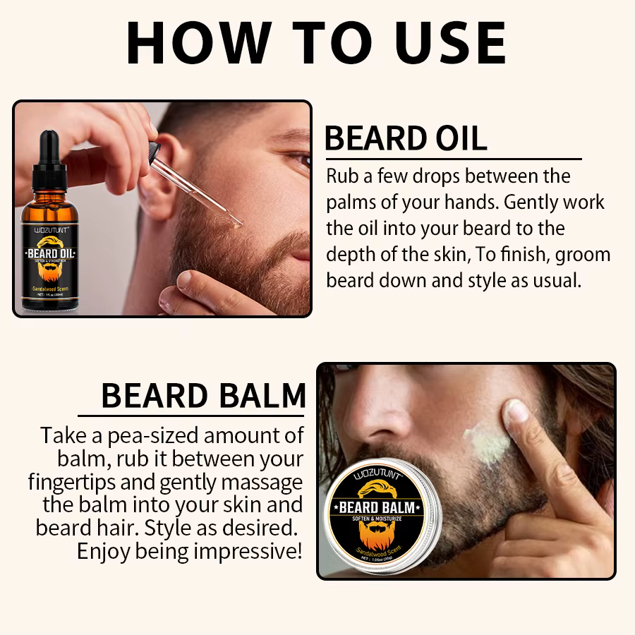 Kit de soins pour barbe pour hommes