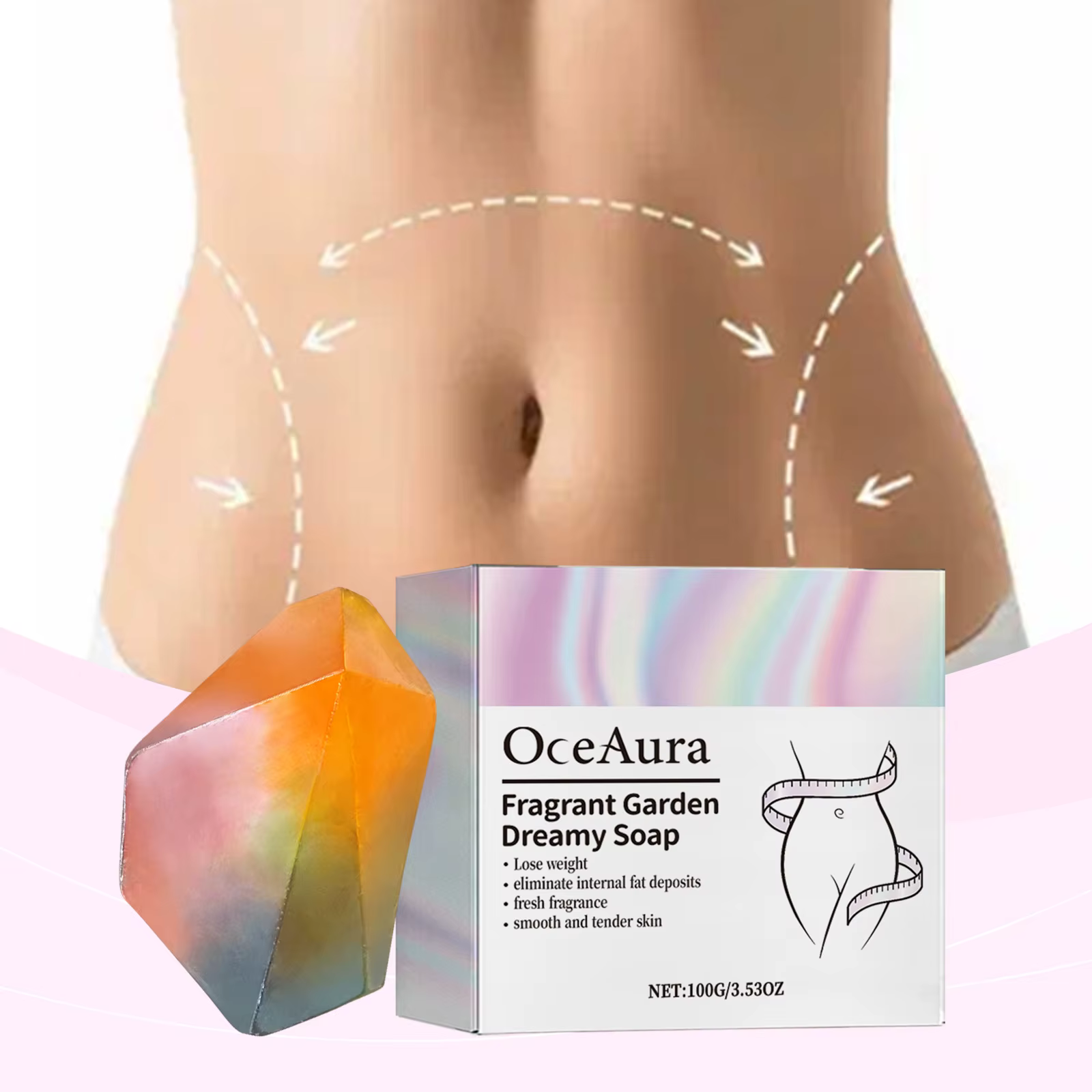 Savon OCEAURA Jardin Parfumé Rêveur Nettoyage en Profondeur et Élimination Efficace de la Saleté