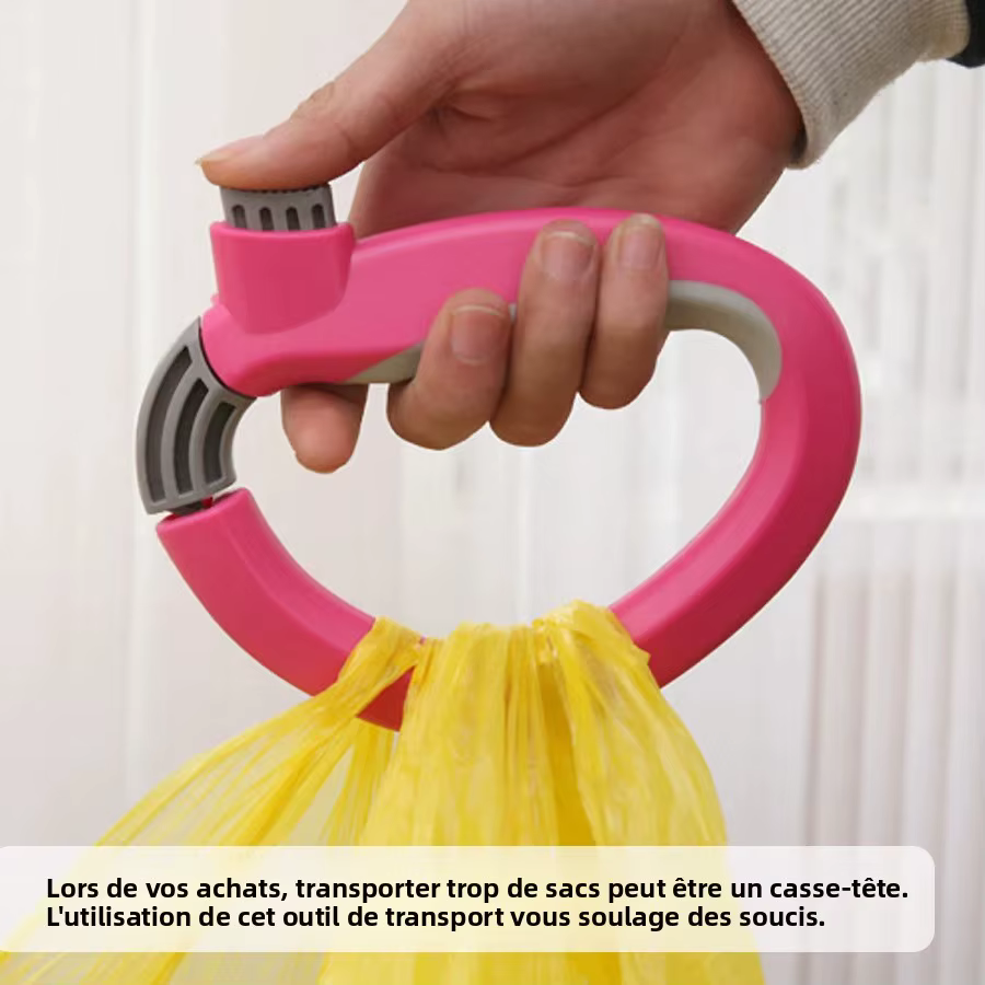 Poignées de sac de courses portables, support de poignée de transport, support de sac d'épicerie, Gadget de poignée de transport pratique