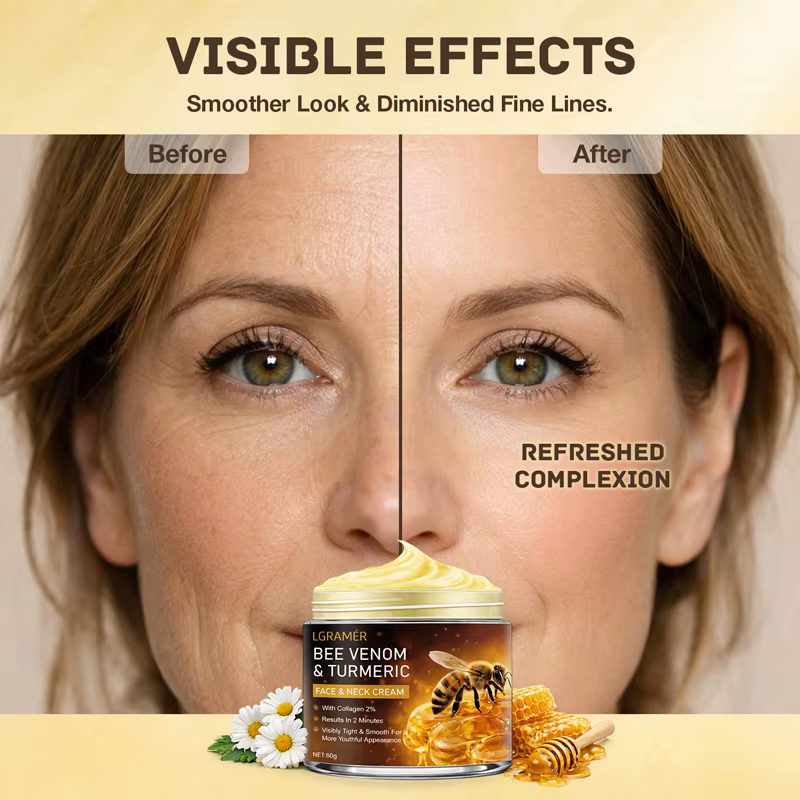 Crème liftante pour le visage et le cou au venin d'abeille