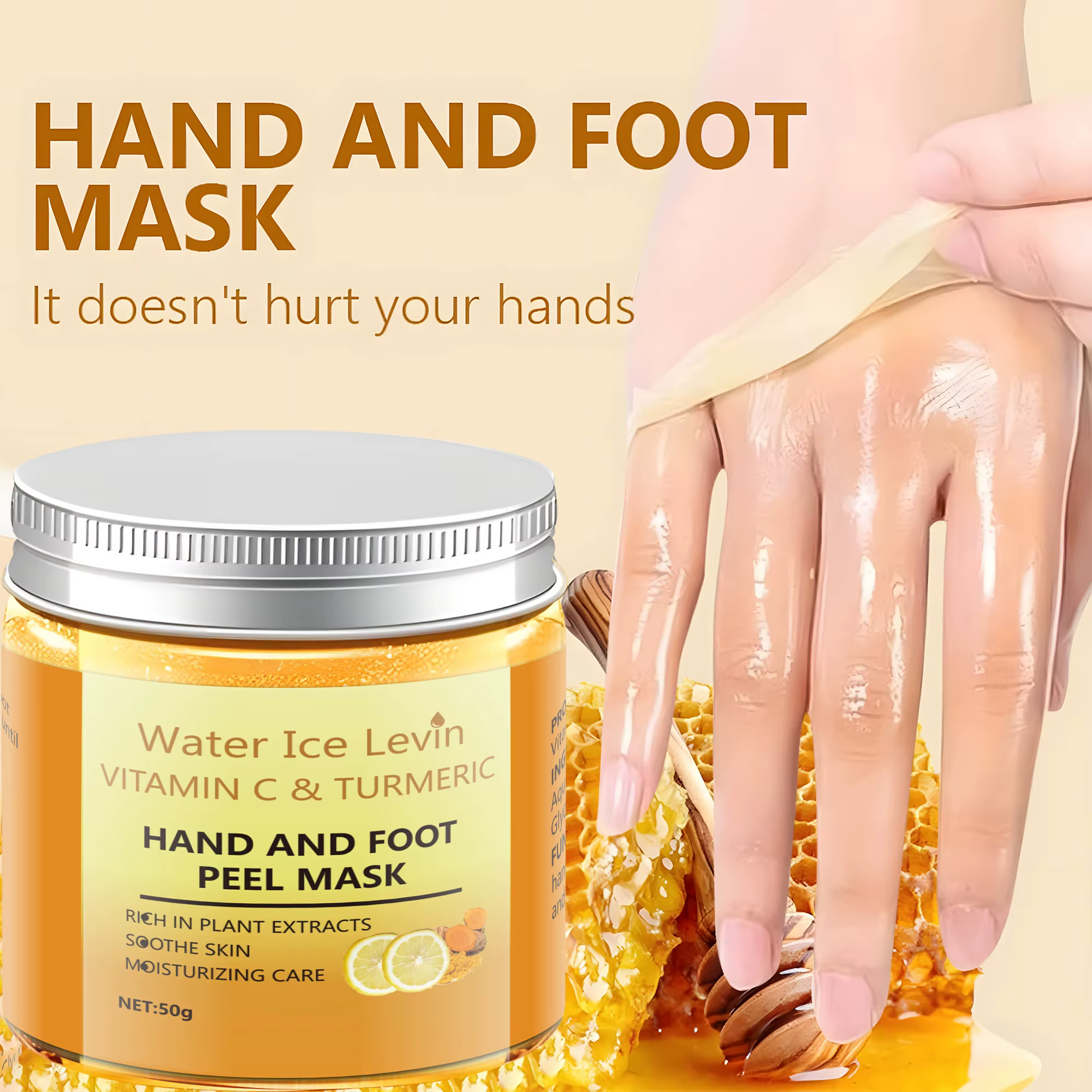 Masque pour les mains et les pieds au curcuma et à la vitamine C