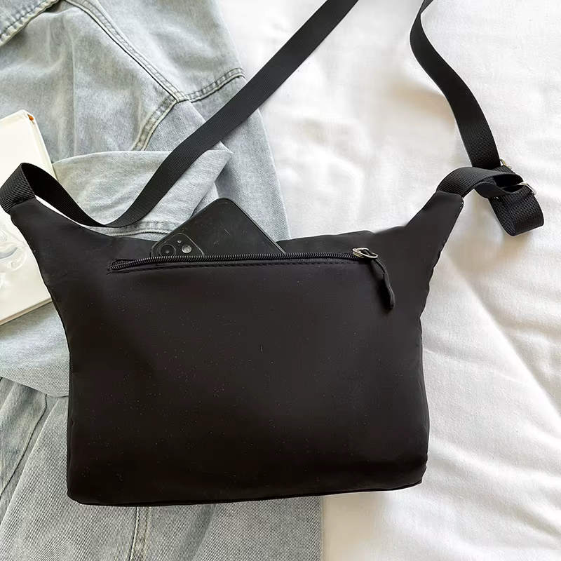 Sac à bandoulière en Nylon pratique pour voyage quotidien, léger, sangle réglable, sac multi-poches fonctionnel décontracté
