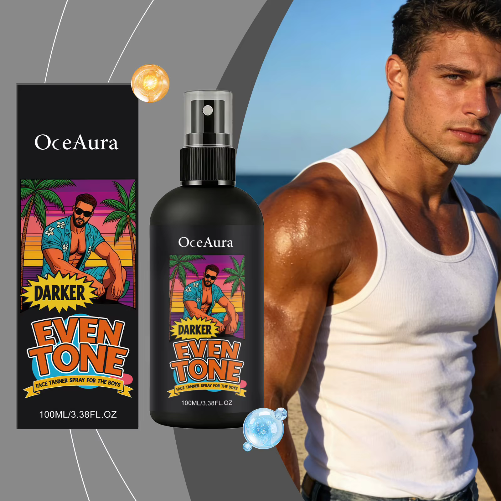 Spray autobronzant naturel pour hommes