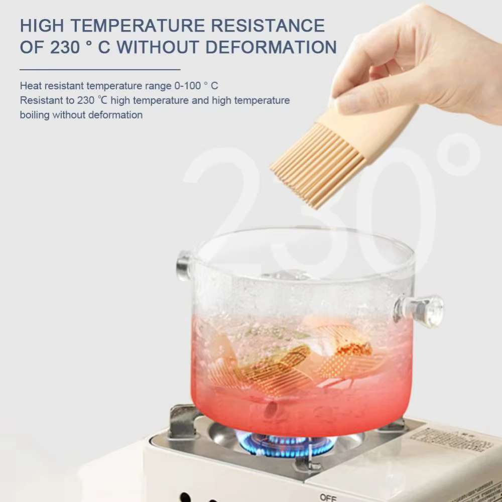 Brosse à huile pour barbecue 3 en 1, résistante à la chaleur, Type fendu, brosse d'application de Sauce, outil de cuisson en Silicone, bouteille distributrice d'huile avec brosse
