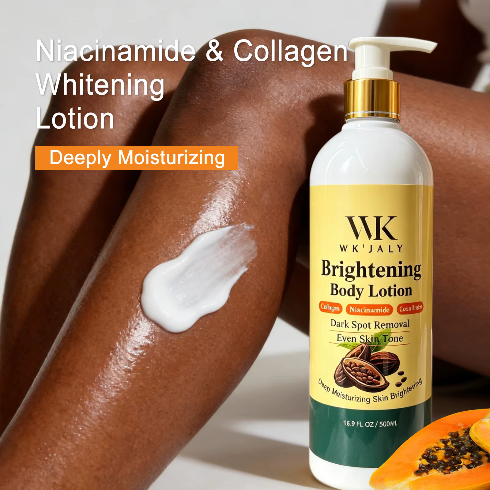 Lotion corporelle éclaircissante WK JALY Collagen Papaya Glow