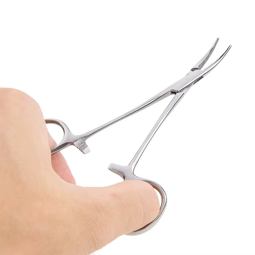 Pince hémostatique pour poils d'animaux, outil manuel 12.5 16 18cm, pince de verrouillage pour la pêche, outils d'épilation, outil de coupe à pointe incurvée/droite