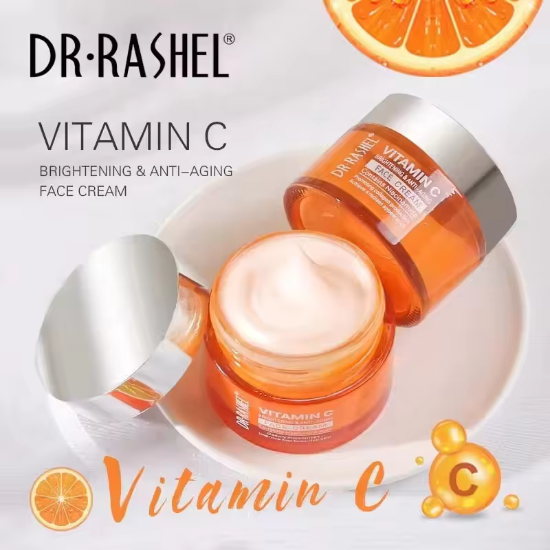 DR.RASHEL Crème de jour rafraîchissante non grasse de la série Vitamin C avec protection solaire Soins complets et tous