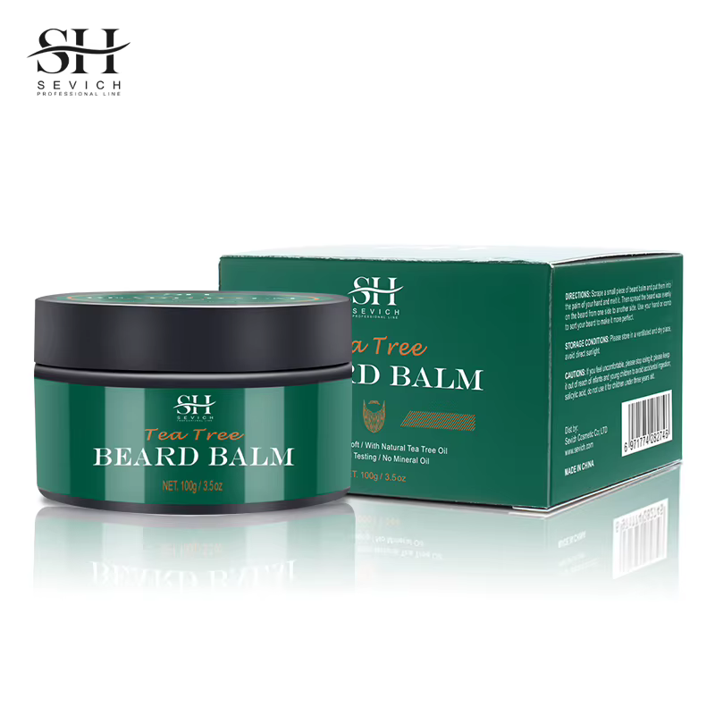 Crème à barbe pour hommes 100% naturel arbre à thé effet hydratant après-shampooing