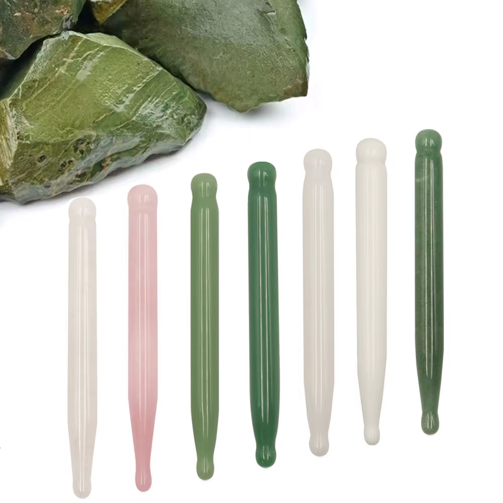 Point d'acupuncture du visage en Jade naturel
