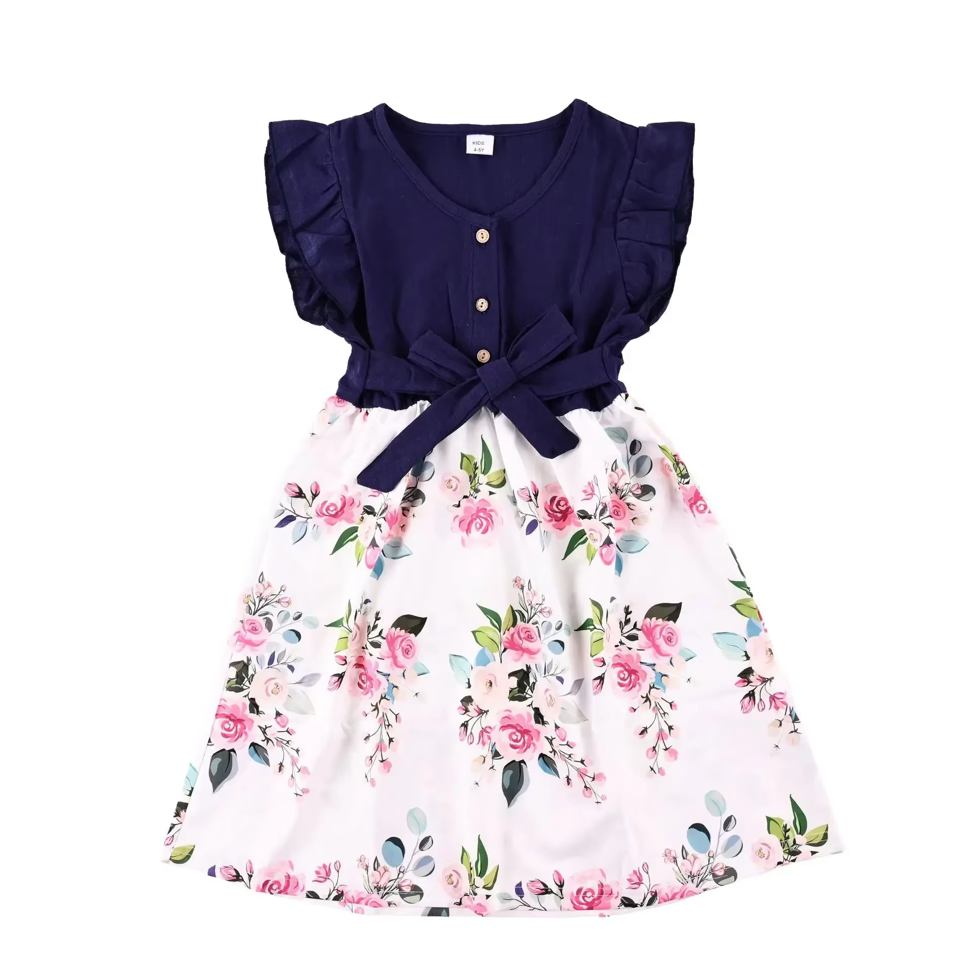 Mère fille Macthing robes famille ensemble fleur maman