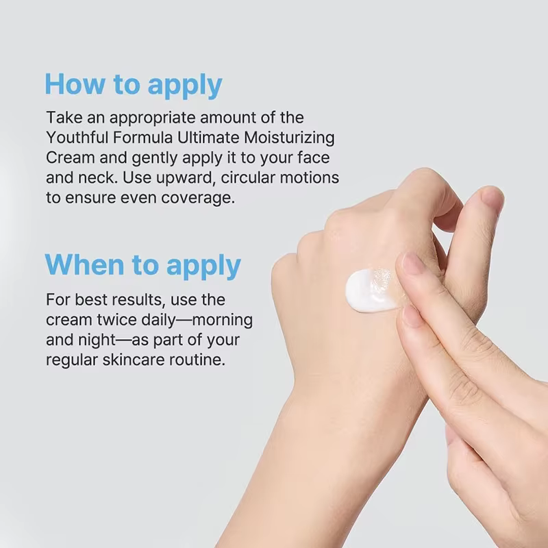 100mL crème hydratante ultime formule jeune collagène Niacinamide Centella Asiatica acide hyaluronique rides taches