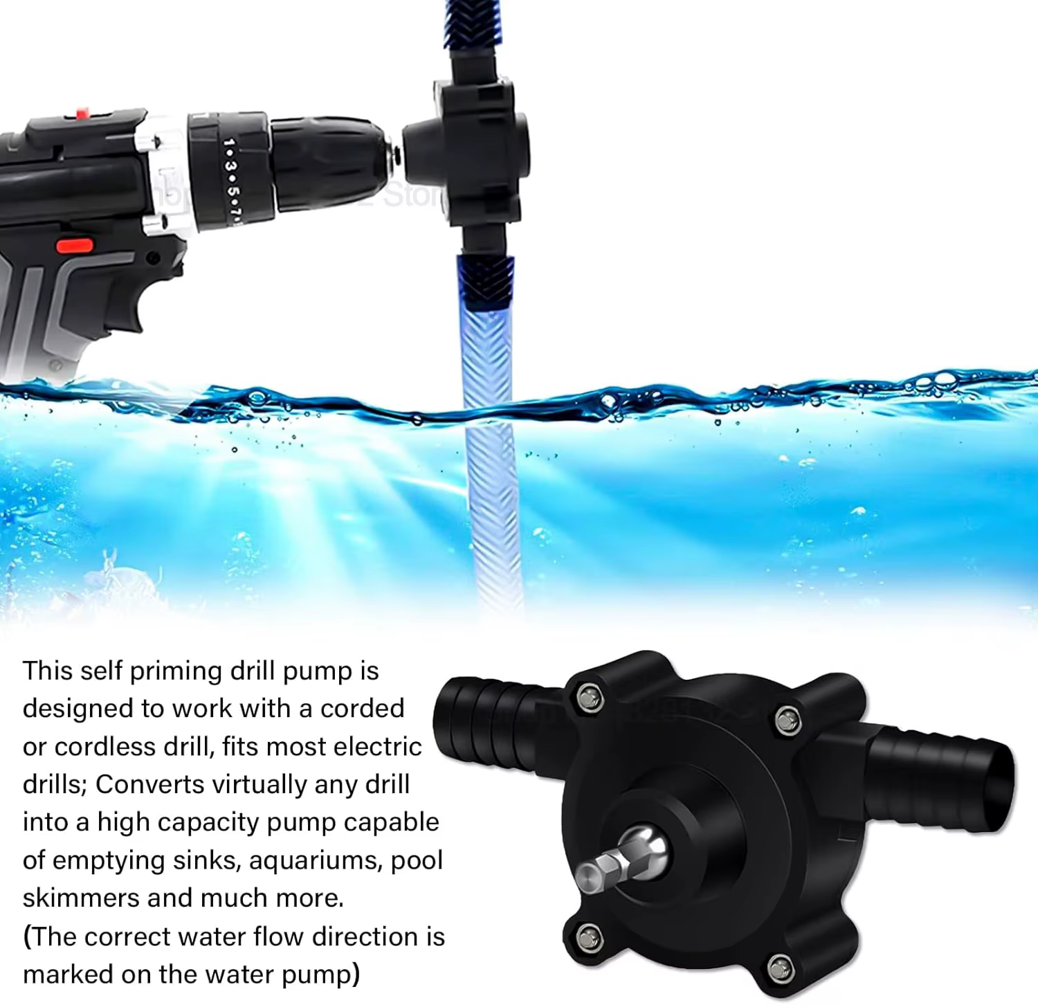 Pompe électrique portable pour le transfert d'eau et de liquides, pompe manuelle auto-amorçante, pompe électrique domestique pour puits