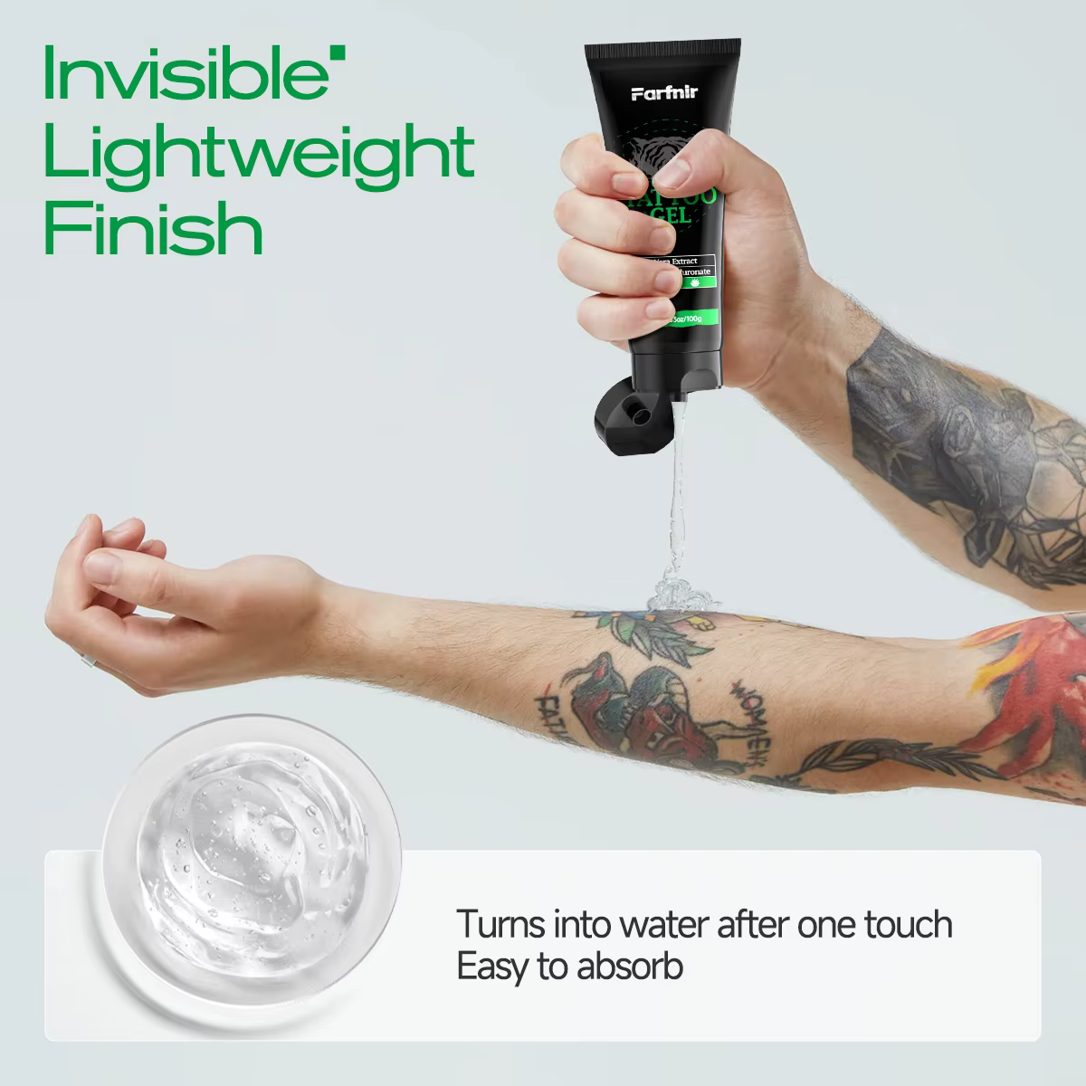 Le gel de tatouage 3, 53 oz/100 g convient à l'hydratation et à l'entretien en profondeur après