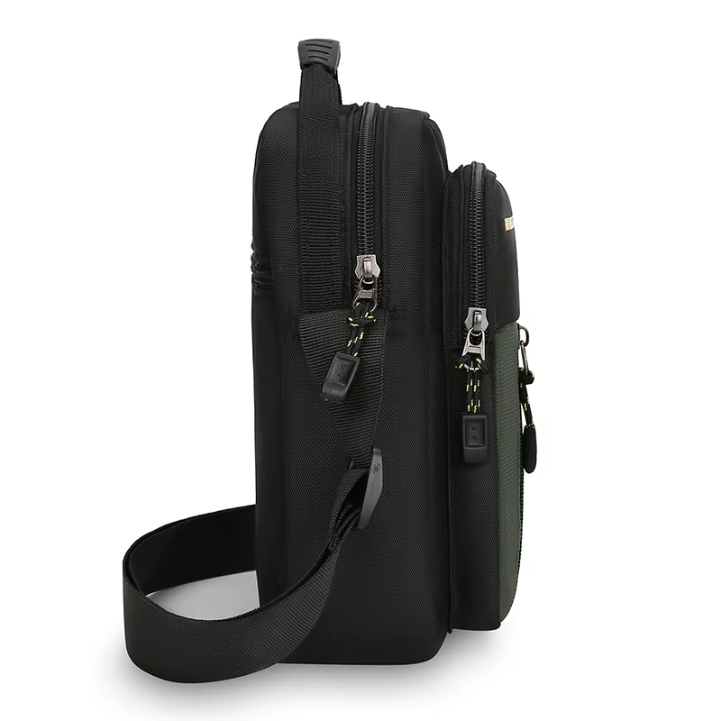 Sac à bandoulière simple pour hommes, sac de rangement de grande capacité, sacs à bandoulière multi-poches à la mode pour affaires