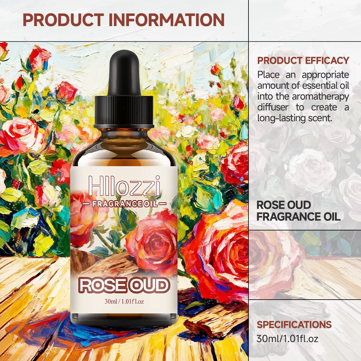 Huile parfumée ROSE OUD pour une nutrition intense