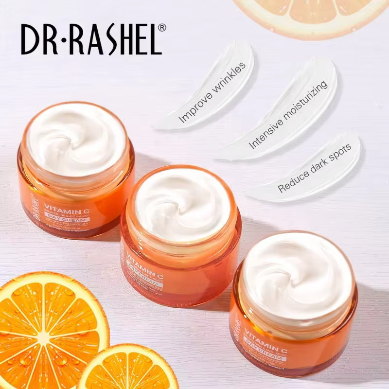 DR.RASHEL Crème de jour rafraîchissante non grasse de la série Vitamin C avec protection solaire Soins complets et tous