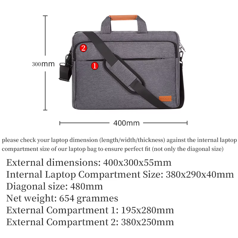 Sacoche pour ordinateur portable 15.6 pouces, sac à main pour hommes, école de commerce, voyage, travail, étui à bombes pour MacPleLenovo Acer Bali Dell
