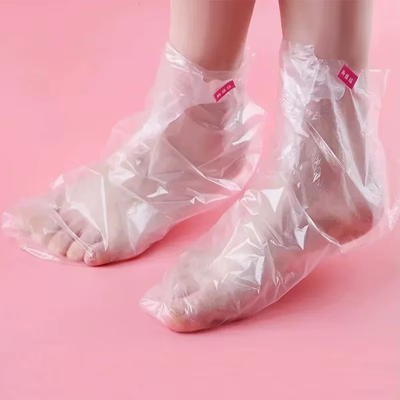 100 couvre-pieds jetables hygiéniques transparents anti-infection pour pédicure