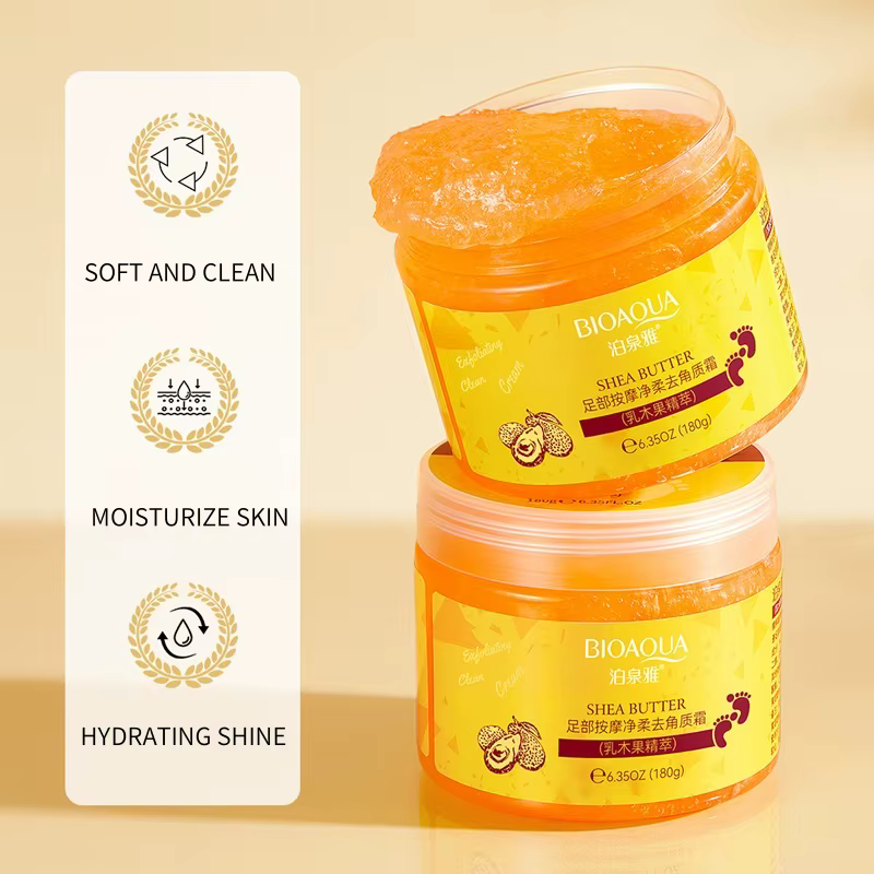 Crème exfoliante pour massage des pieds