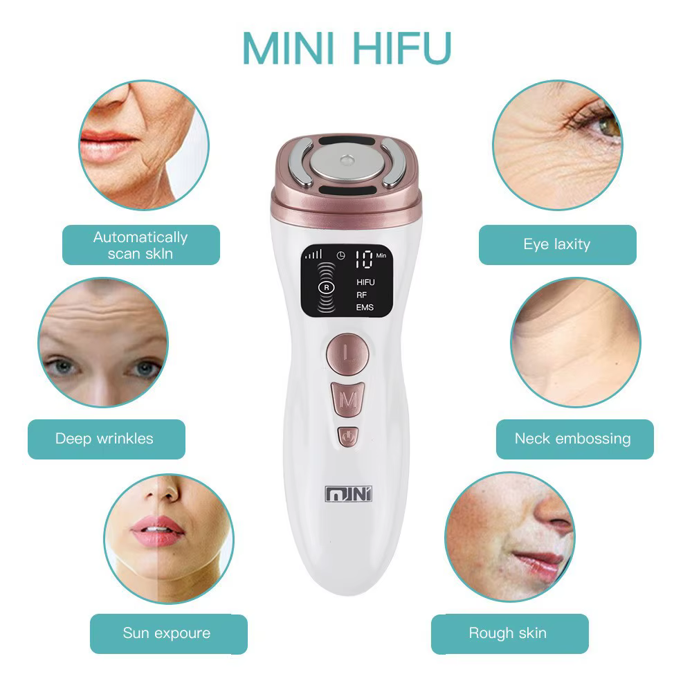 Mini dispositif de beauté du visage à microcourant HIFU EMS