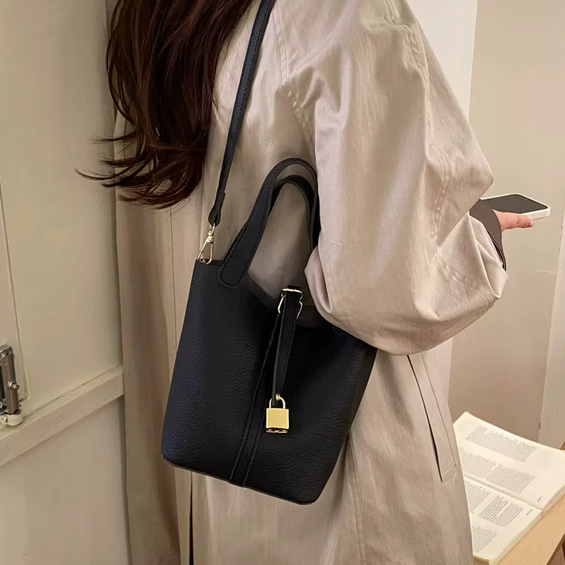 Nouveau style transfrontalier : Sac seau simple pour femme, sac bandoulière pour trajets quotidiens, sac de maman, sac à main de loisirs