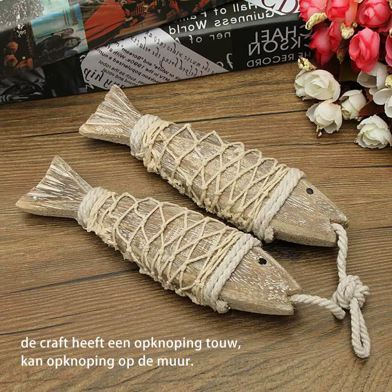 Poisson en Bois Sculpté à la Main, 1 Paire, Sculptures Murales Côtières Marines, Décor Mural, Maison, Chambre, Décor Nautique