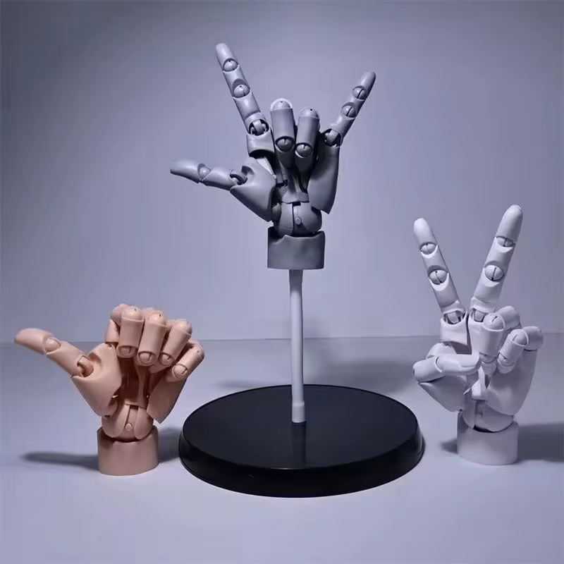 Modèle de main hautement articulé à l'échelle 1/1, mains gauche et droite, Sculpture anatomique articulée pour la référence du dessin artistique, figurine d'anime